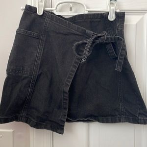 Urban Outfitters Black Jean Skirt Tie